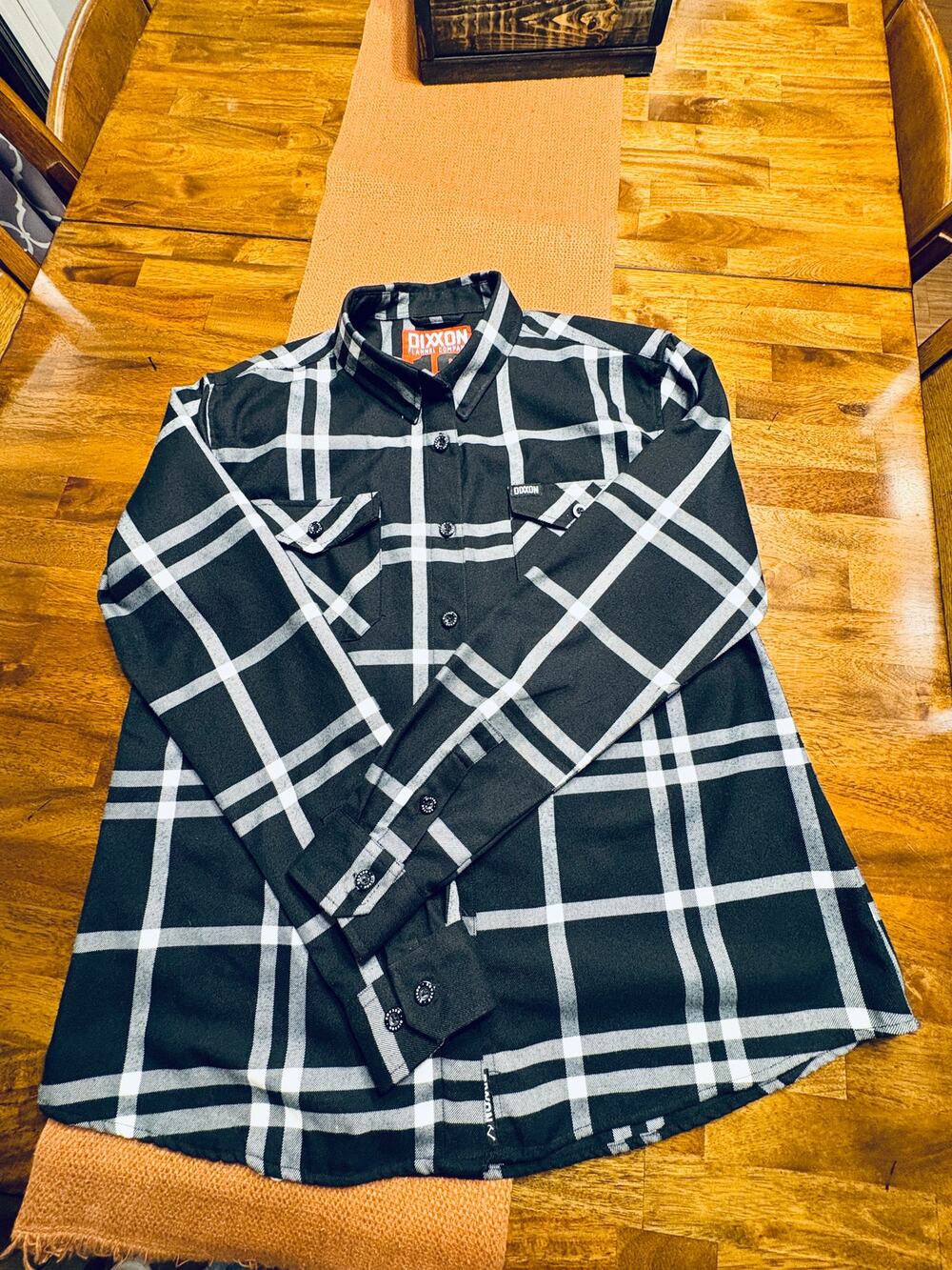 Dixxon Decade Black White Plaid Flannel Shirt Womens Size XL